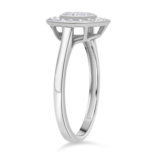 LUXURIANT SI-GH Labor Diamant Ring, 925 Silber rhodiniert - 0,50 ct. image number 3
