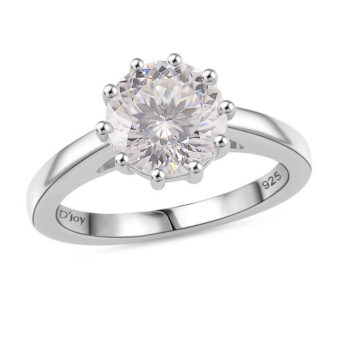 Moissanit Ring 925 Silber rhodiniert (Größe 16.00) ca. 2,57 ct image number 0