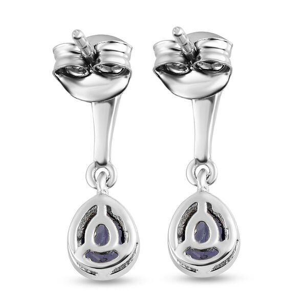 AA Tansanit Solit&auml;r Ohrh&auml;nger in Silber, 0,62 ct. image number 5