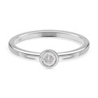 I2 Diamant Solitär Ring in platiniertem Silber image number 0