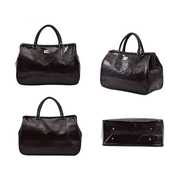 Passage Reisetasche aus naturfreundlichem Kunstleder, 45x20x32cm, Kaffee image number 4