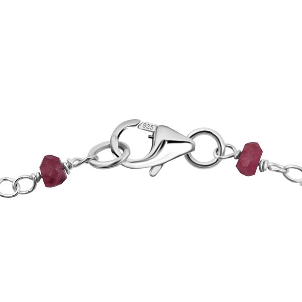 Afrikanischer Rubin (Fissure gef&uuml;llt) Armband ca. 19 cm 925 Silber ca. 6,00 ct. image number 3