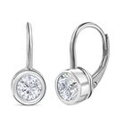 Moissanit Ohrringe, 925 Silber platiniert ca. 1.49 ct