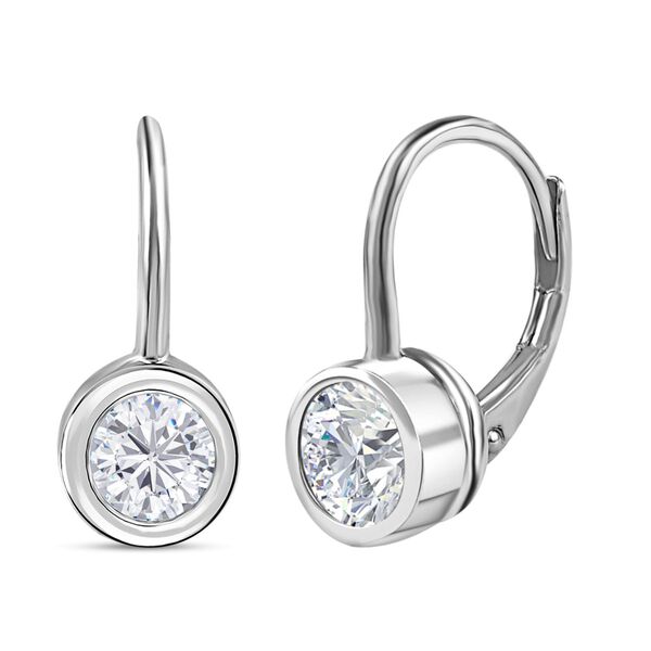 Solit&auml;r Moissanit Ohrringe - 1,49 ct.