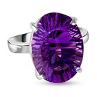 Lusaka Amethyst Ring, 925 Silber platiniert (Gr&ouml;&szlig;e 17.00) ca. 12.14 ct