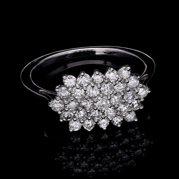 SGL zertifizierter I1 GH Diamant-Ring  in 585 Wei&szlig;gold- 1 ct. image number 8