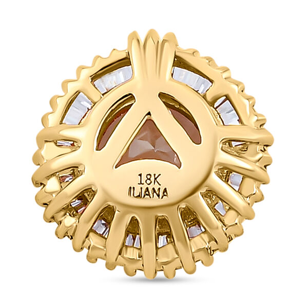 ILIANA AAA Turkizit und Diamant Halo-Anh&auml;nger in 750 Gold image number 5