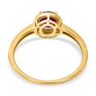 AAAA Thailändischer Rubin und weißer Diamant-Ring, 585 Gold  ca. 1,10 ct image number 3