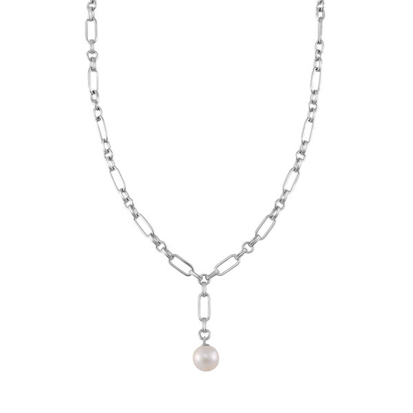 Wei&szlig;e Edison Perle Halskette, 45+5 cm image number 0