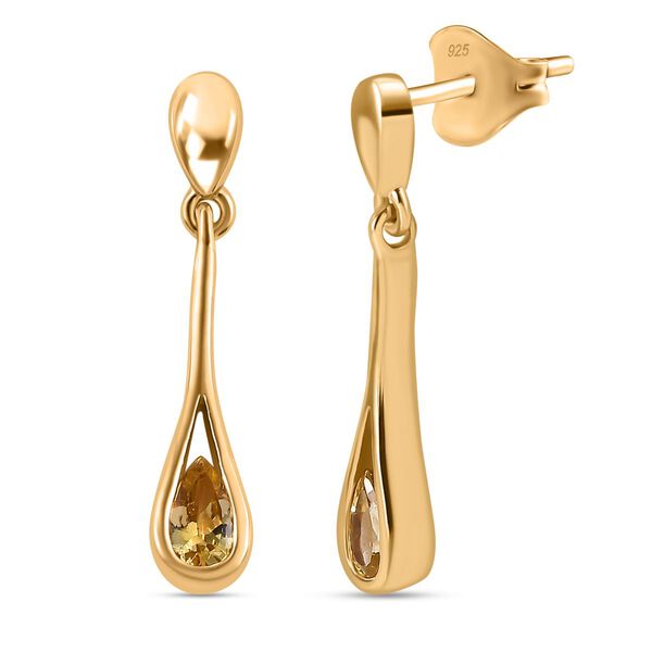 AA nat&uuml;rliche goldener Tansanit-Ohrringe - 0,39 ct.