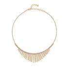 Weißer Kristall Halskette, ca. 40.5 cm, goldfarben