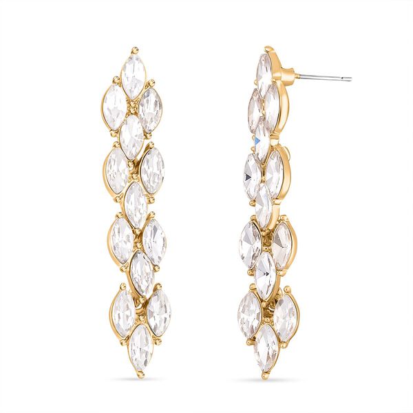 2er-Set - wei&szlig;e Kristall-Ohrringe und Halskette image number 5