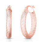 Creolen 925 Silber ros&eacute;vergoldet