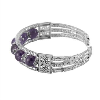 Zweifarbiges Amethyst-Armband, 18 cm - 43 ct.