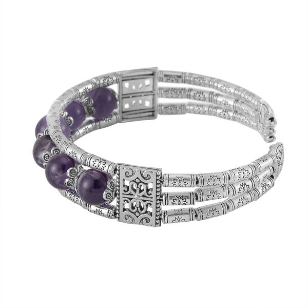 Zweifarbiges Amethyst-Armband, 18 cm - 43 ct. image number 4