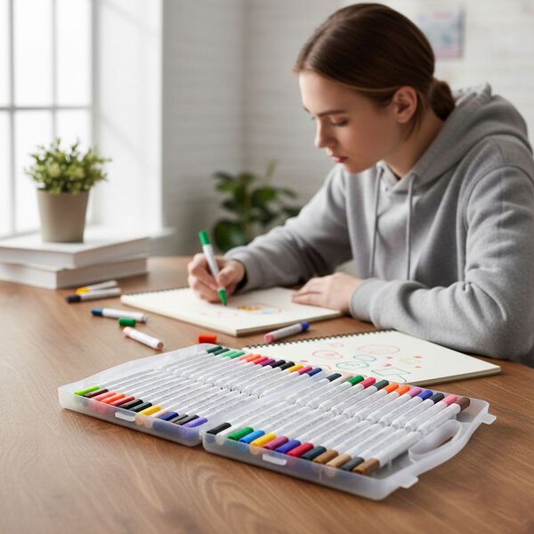 LIVMORE Premium Acryl Marker Set 48 teilig in Aufbewahrungsbox image number 3