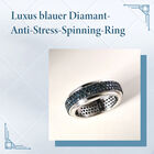 Luxus blauer Diamant-Anti-Stress-Spinning-Ring - 1 ct. image number 6
