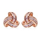 Natürliche, rosa Diamant-Ohrringe, 925 Silber Roségold Vermeil ca. 0,26 ct