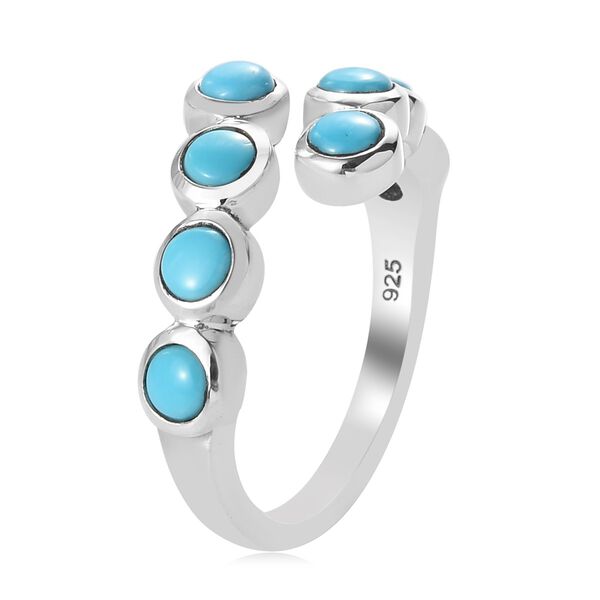 Nat&uuml;rlicher Sleeping Beauty T&uuml;rkis Ring 925 Silber Platin-&Uuml;berzug image number 6