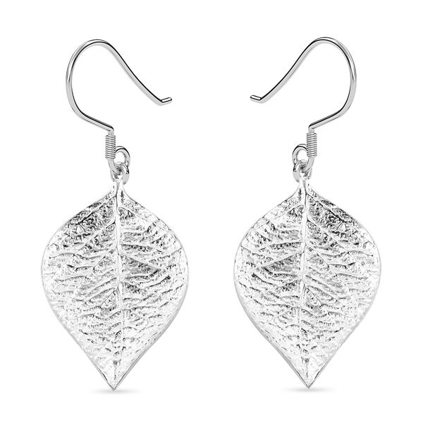 Royal Bali Kollektion - Blatt Ohrringe in 925 Silber image number 3