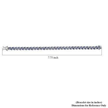 D'Joy Tansanit, Moissanit Armband ca. 18.5 cm 925 Silber rhodiniert ca. 12.24 ct