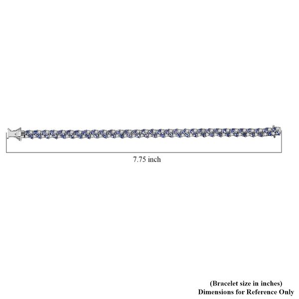 D'Joy Tansanit, Moissanit Armband ca. 18.5 cm 925 Silber rhodiniert ca. 12.24 ct image number 3
