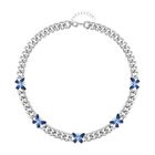 Blaue emaillierte Halskette, ca. 50 cm