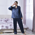 LA MAREY - Miss Collection Set: Satin Comfortw&auml;sche - Gr&ouml;&szlig;e XL/XXL, Dunkelblau