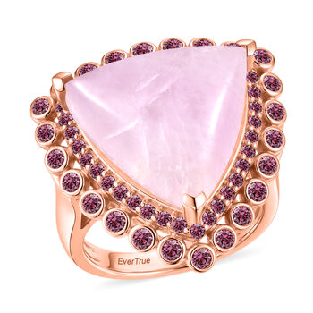 EverTrue Kunzit und Orissa Rose Granat Ring - 11,78 ct.