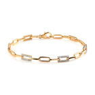 Diamant-Armband, ca. 19 cm, 925 Silber vergoldet ca. 0,50 ct