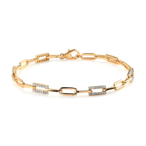 Diamant Glieder Armband in Silber