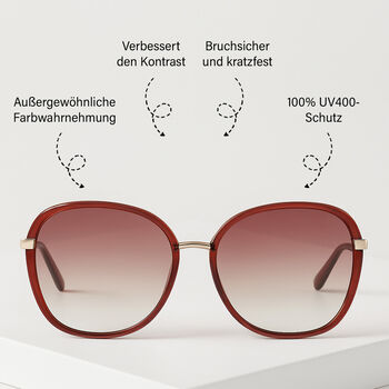 SOLE UND LUCE Swiss Eyewear Sonnenbrille, Polarisierte Gl&auml;ser, UV400 Schutz, Cassis