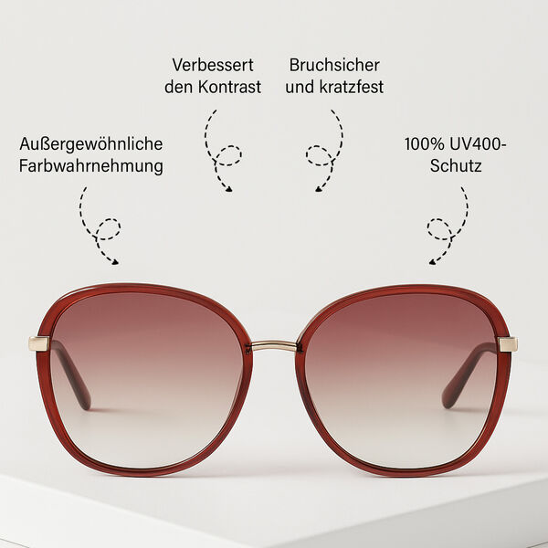 Sole und Luce - Swiss Eyewear - Polarisierte Sonnenbrille, Cassis image number 2