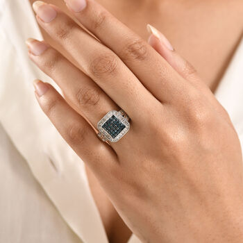 D'Joy blauer und wei&szlig;er Diamant Ring - 1 ct.