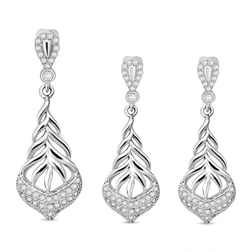 Lustro Stella Weißer Zirkonia Schmuckset 925 Silber rhodiniert 1.51 ct image number 0