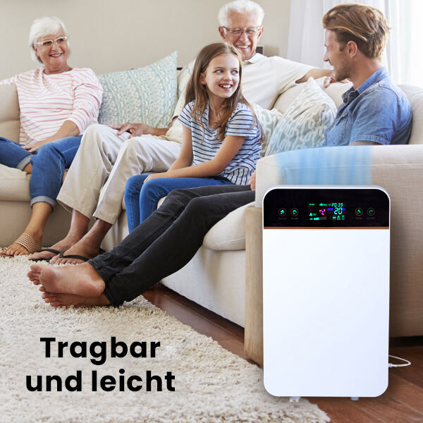 Luftreiniger mit Touchscreen-Anzeigefeld, Weiß und schwarz image number 3