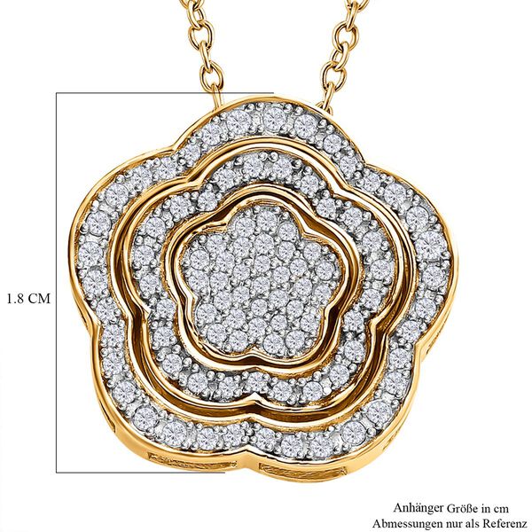 Weißer Diamant austauschbarer Anhänger mit Kette - 0,50 ct. image number 7