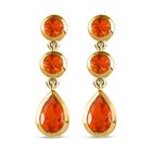 Salamanca Feueropal-Ohrringe, 925 Silber vergoldet ca. 0,82 ct
