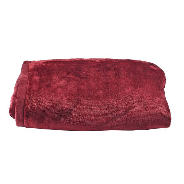 Premium Kuscheldecke aus 100% Mikrofaser, 450 gsm, Größe: 150x220 cm, burgund image number 5