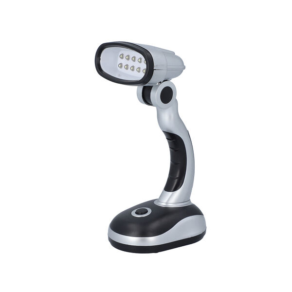 2er-Set flexibel Schreibtischlampe, Gr&ouml;&szlig;e 10x7x21 cm, Silber und Schwarz image number 4