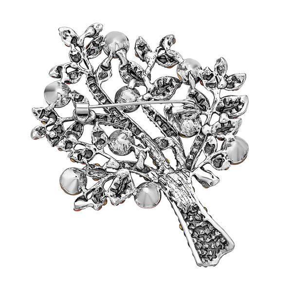 Gr&uuml;ne Feder-Kristallbrosche image number 3