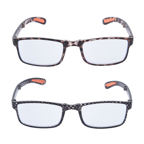 2er-Set faltbare Brille mit Blaulicht-Filter (+2,00) image number 1