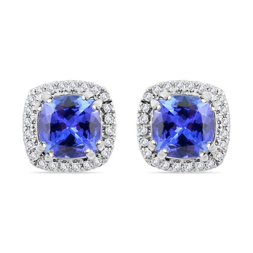 RHAPSODY AAAA Tansanit und VS-EF Diamant Ohrringe in 950 Platin - 2,35 ct. image number 0