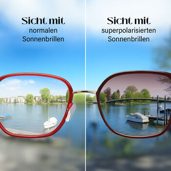 SOLE UND LUCE Swiss Eyewear Sonnenbrille, Polarisierte Gl&auml;ser, UV400 Schutz, Cassis