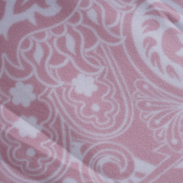 Bedruckte Fleecedecke mit Bord&uuml;re, 130x170 cm, Rosa image number 4