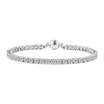 D'Joy Moissanit 20cm Armband, 925 Silber rhodiniert - 7,80 ct.