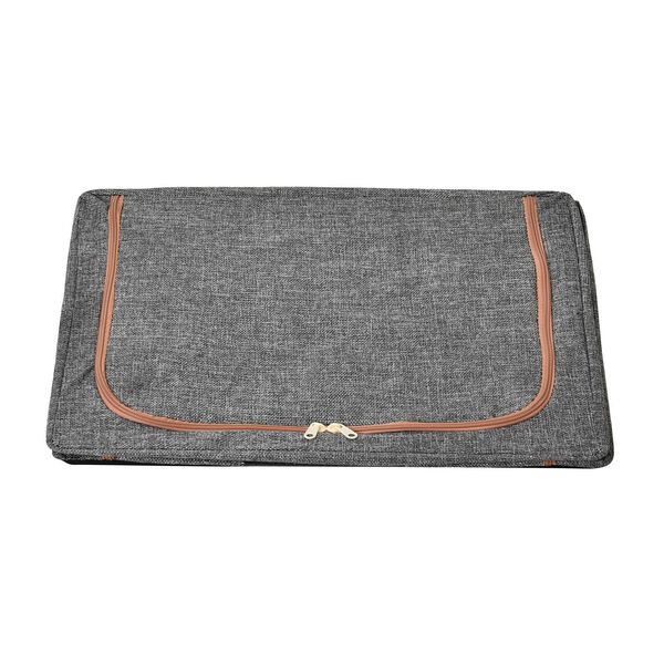 66L Stapelbare Aufbewahrungsbox mit Metallrahmen, Grau image number 9