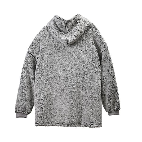 Kuscheliger Sherpa-Hoodie, Einheitsgröße, grau image number 2