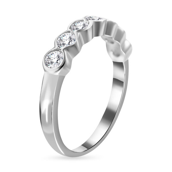 Lustro Stella - Wei&szlig;er Zirkonia Ringe 925 Silber rhodiniert (Gr&ouml;&szlig;e 21.00) ca. 1.48 ct image number 3