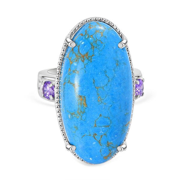 EverTrue blauer Türkis und blauer Zirkonia Ring image number 0